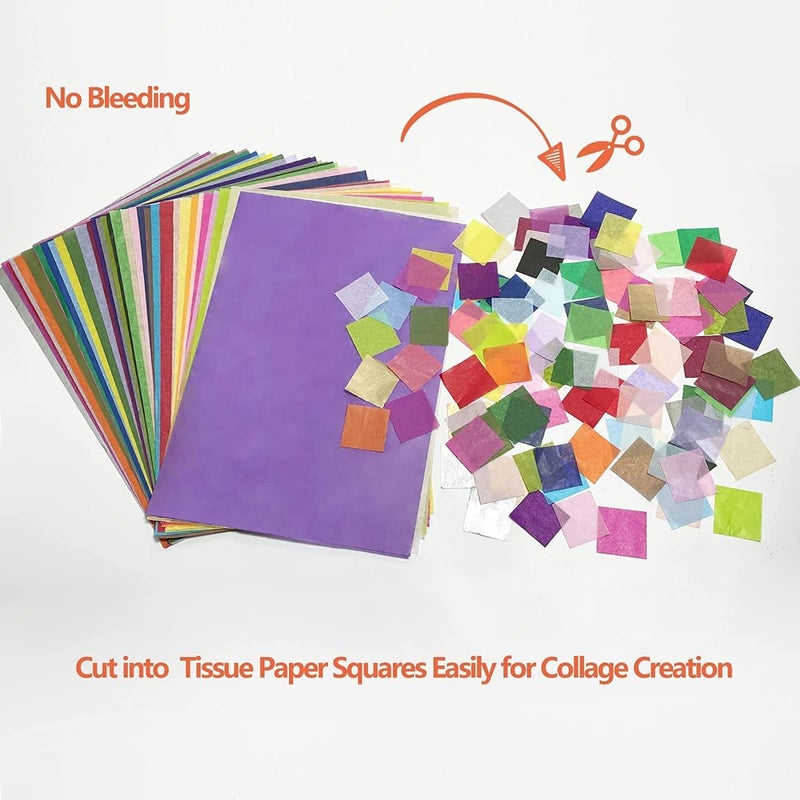 Simetufy 360 Sheets 36 Multicolor Tissue Paper for Gift Bags, 11.5" x 8" Small Gift Wrapping Decorative, Art Rainbow Tissue Paper Bulk for Crafts Floral Birthday Party Festival Flower Pom Pom - Image 3